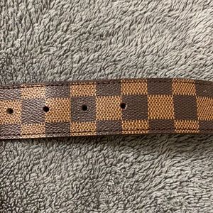 INSPIRED belt. Damier print.
